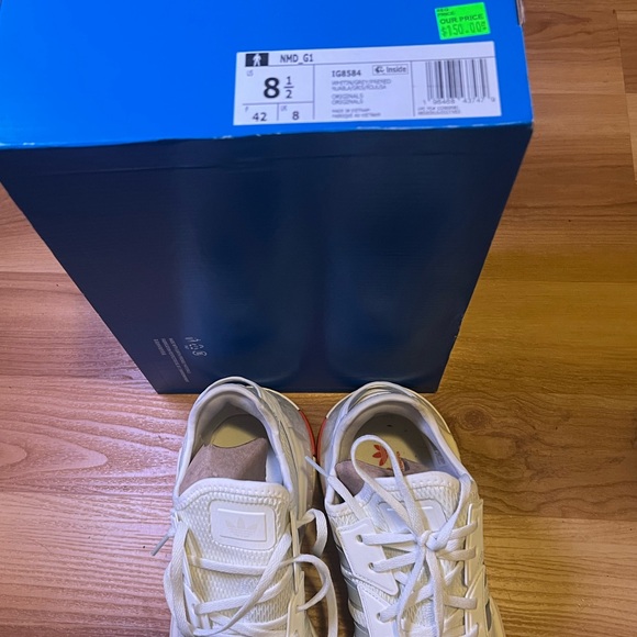 Adidas sneakers, size 8.5 or 8 1/2, color white gray tint - Picture 4 of 9